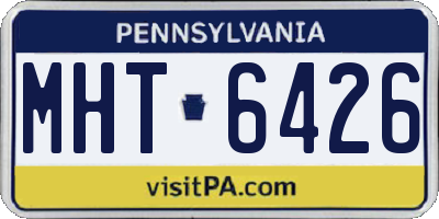PA license plate MHT6426
