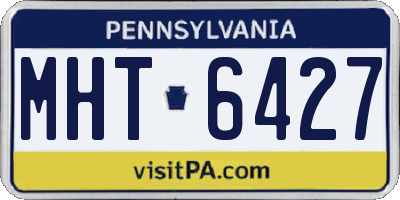PA license plate MHT6427