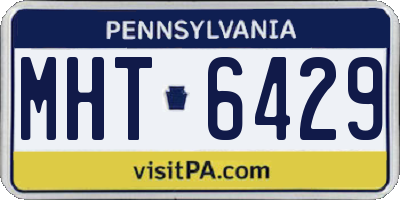PA license plate MHT6429