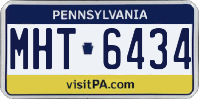 PA license plate MHT6434