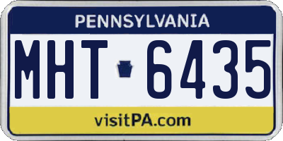 PA license plate MHT6435