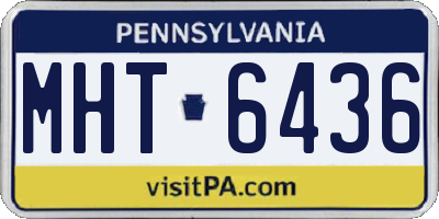 PA license plate MHT6436