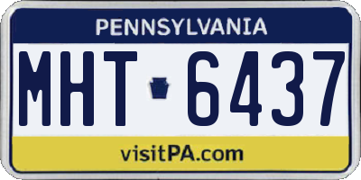 PA license plate MHT6437