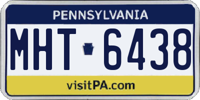 PA license plate MHT6438