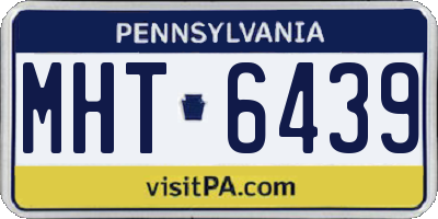 PA license plate MHT6439