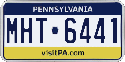 PA license plate MHT6441