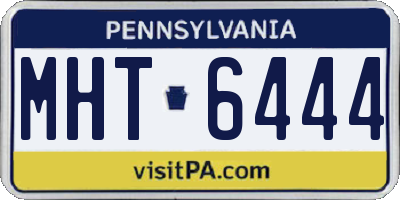 PA license plate MHT6444