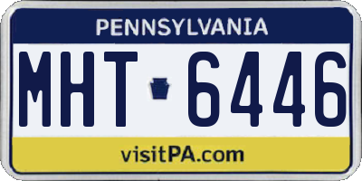 PA license plate MHT6446