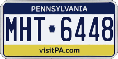 PA license plate MHT6448