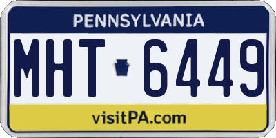 PA license plate MHT6449