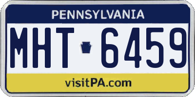PA license plate MHT6459
