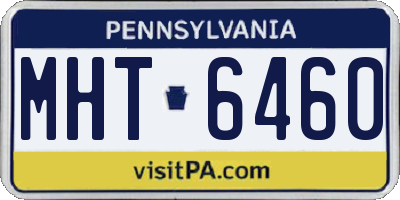 PA license plate MHT6460