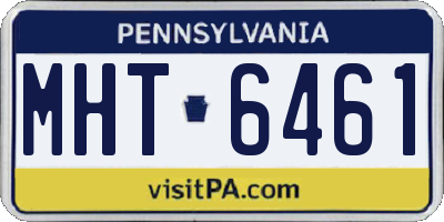 PA license plate MHT6461