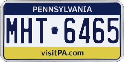 PA license plate MHT6465