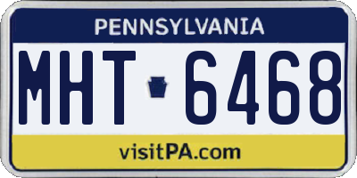 PA license plate MHT6468