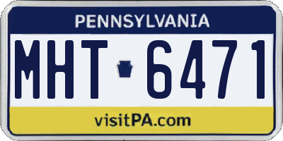 PA license plate MHT6471