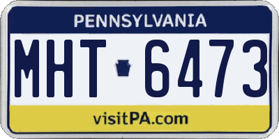 PA license plate MHT6473