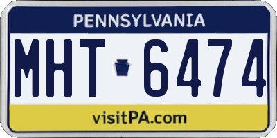 PA license plate MHT6474