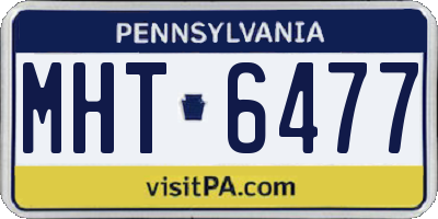 PA license plate MHT6477
