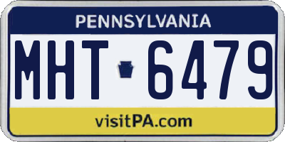 PA license plate MHT6479