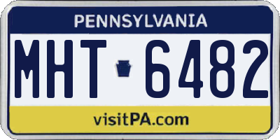 PA license plate MHT6482