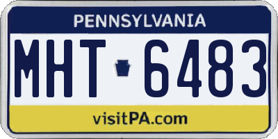 PA license plate MHT6483