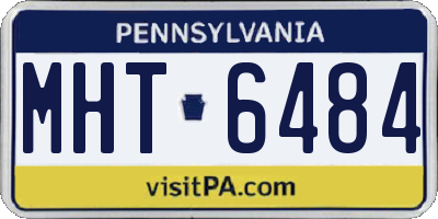 PA license plate MHT6484