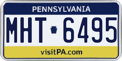 PA license plate MHT6495