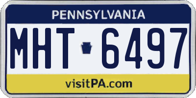 PA license plate MHT6497