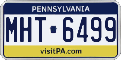 PA license plate MHT6499