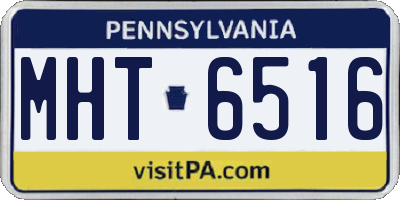 PA license plate MHT6516