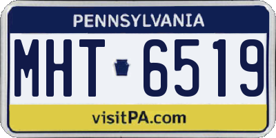 PA license plate MHT6519