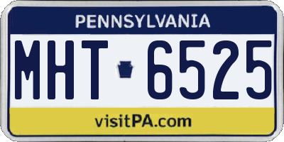 PA license plate MHT6525