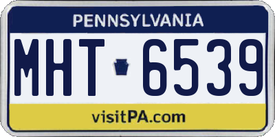 PA license plate MHT6539