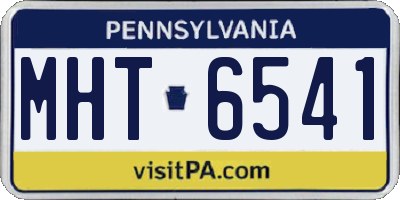 PA license plate MHT6541