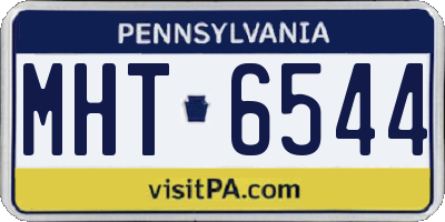 PA license plate MHT6544