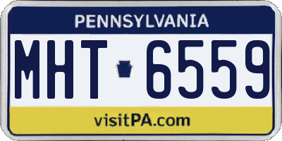 PA license plate MHT6559