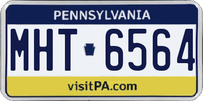 PA license plate MHT6564