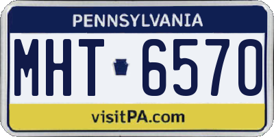 PA license plate MHT6570