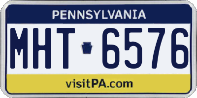 PA license plate MHT6576