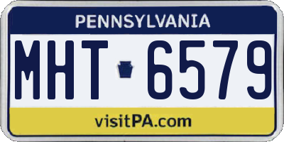 PA license plate MHT6579