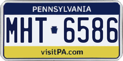 PA license plate MHT6586