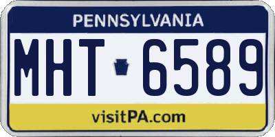PA license plate MHT6589