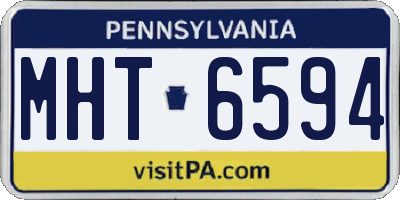 PA license plate MHT6594