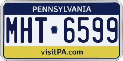 PA license plate MHT6599