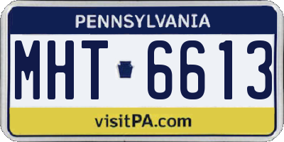 PA license plate MHT6613