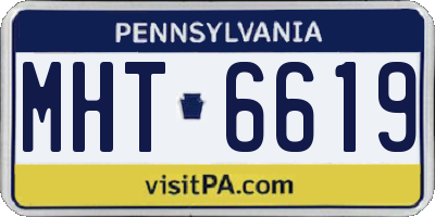 PA license plate MHT6619