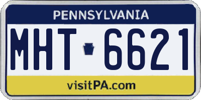 PA license plate MHT6621