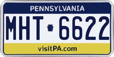 PA license plate MHT6622