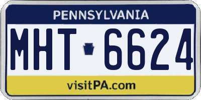 PA license plate MHT6624